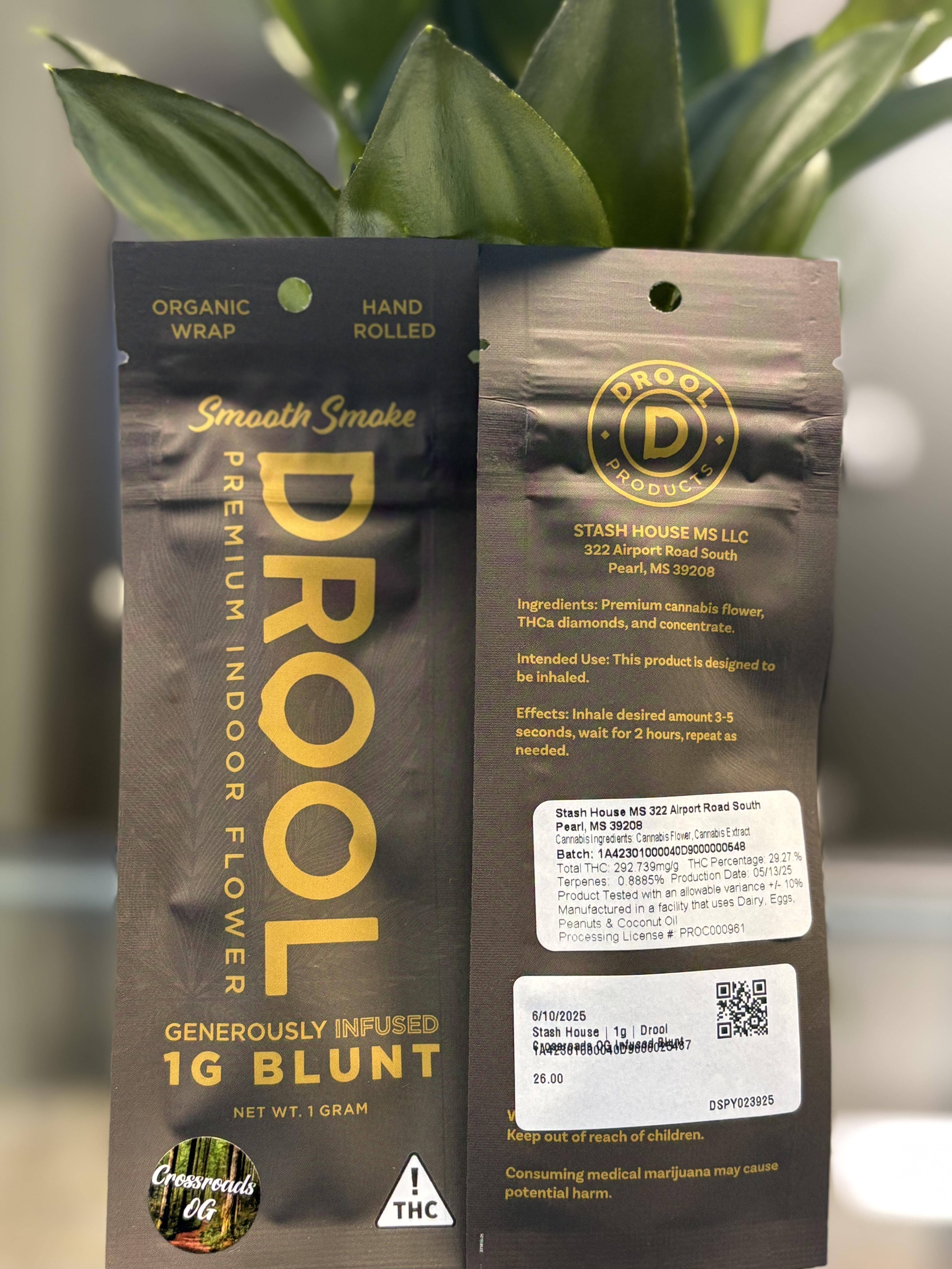 Photograph of product: Drool | 1g | Crossroads OG | Infused Blunt