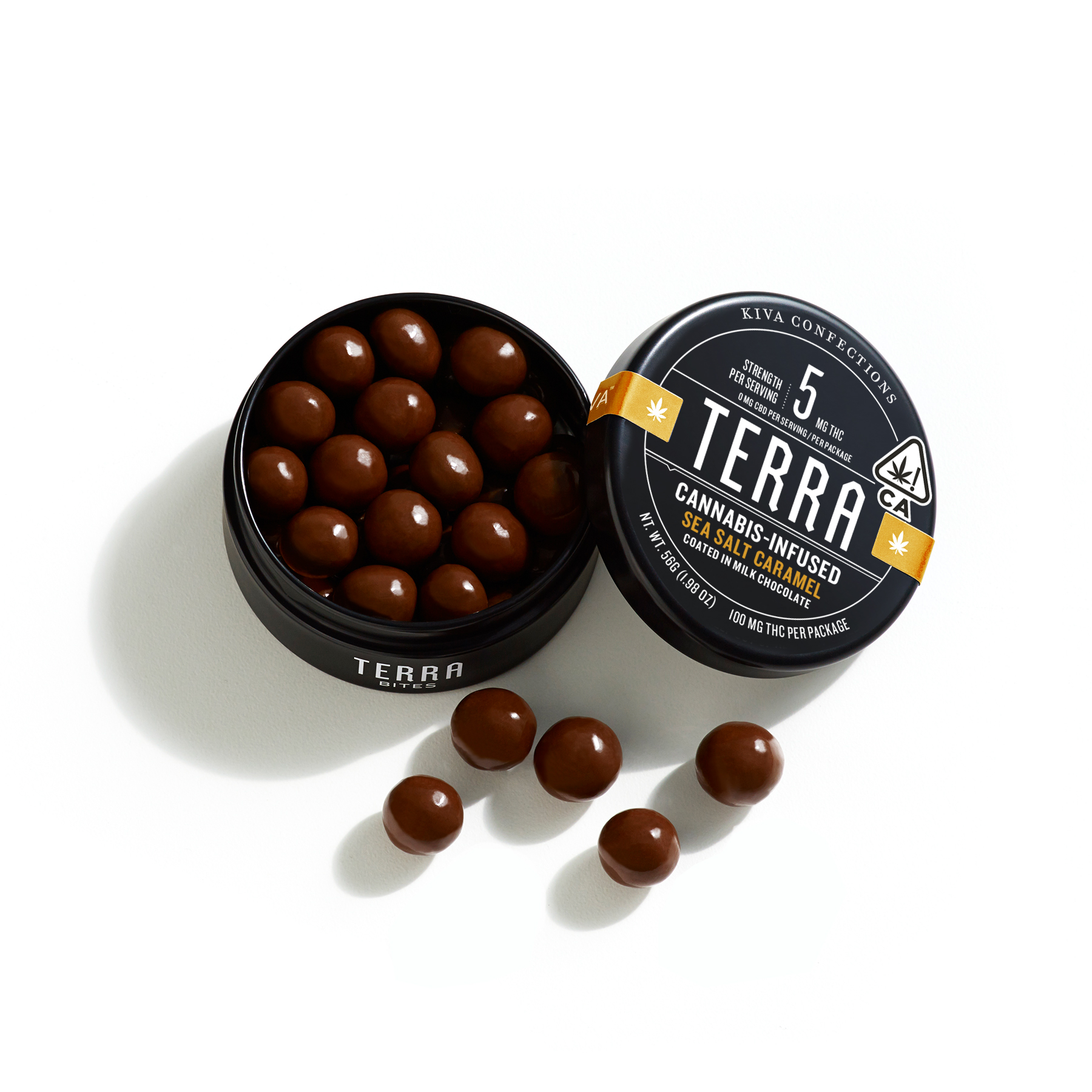 Photograph of Product: Terra Bites - Sea Salt Caramel - Chocolate - 20ct - 100mg