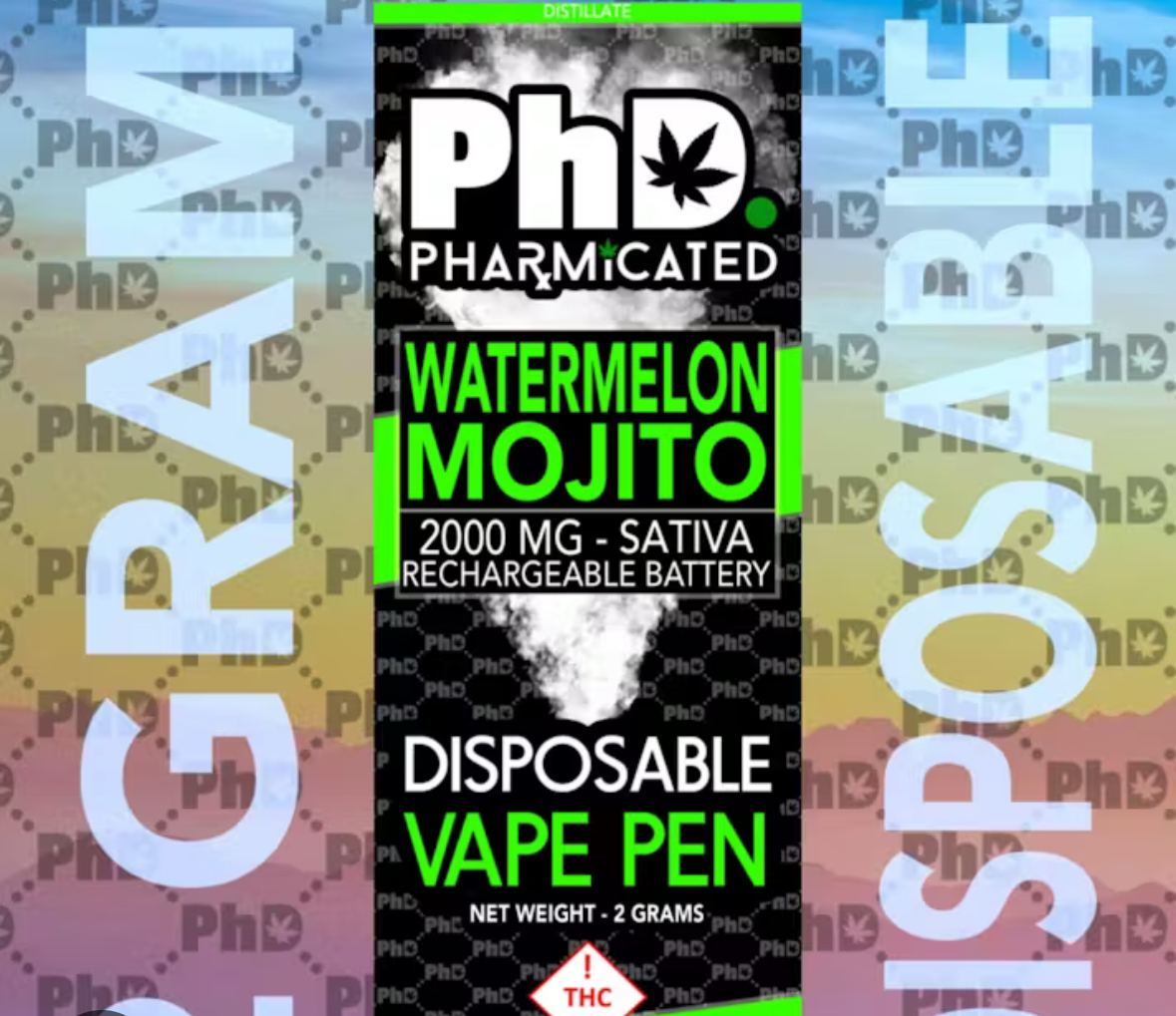 Photograph of product: 2G Disposable - Watermelon Mojito (Oui'd)