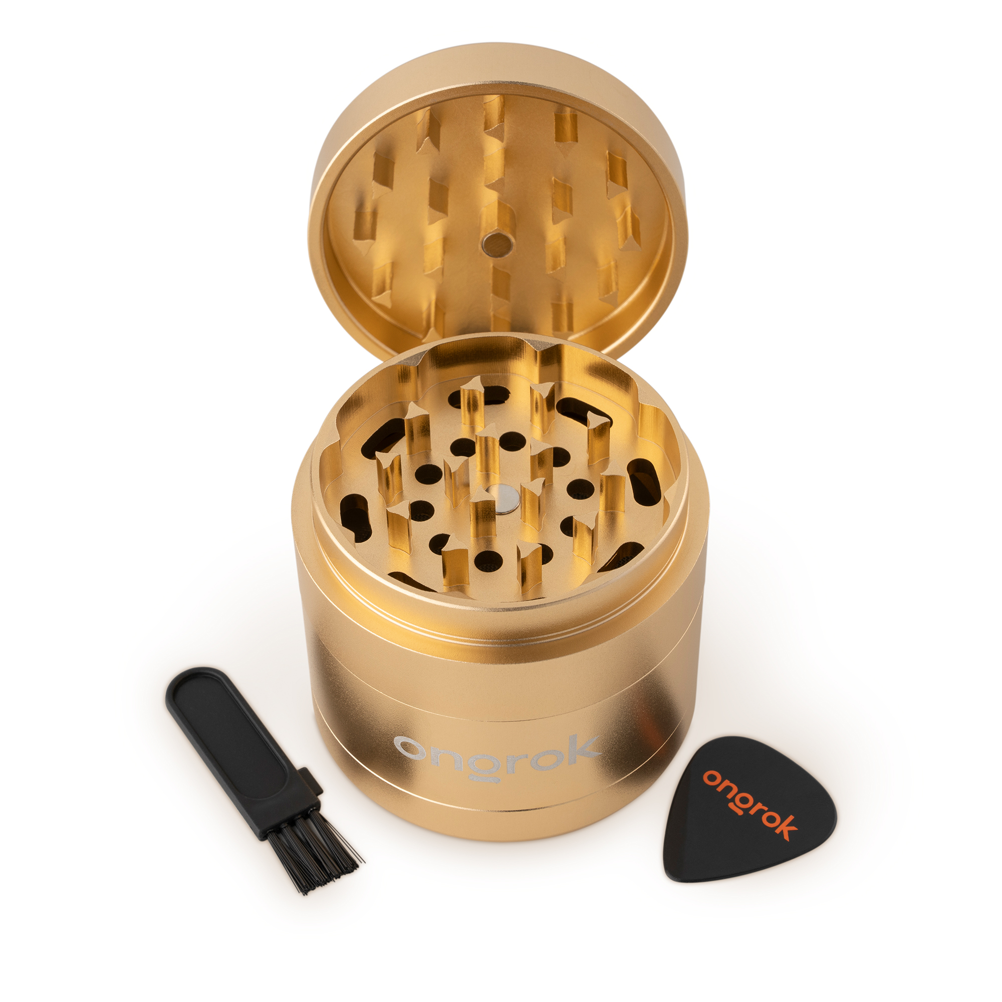 Photograph of product: 4pc EZ Open Grinder | Gold