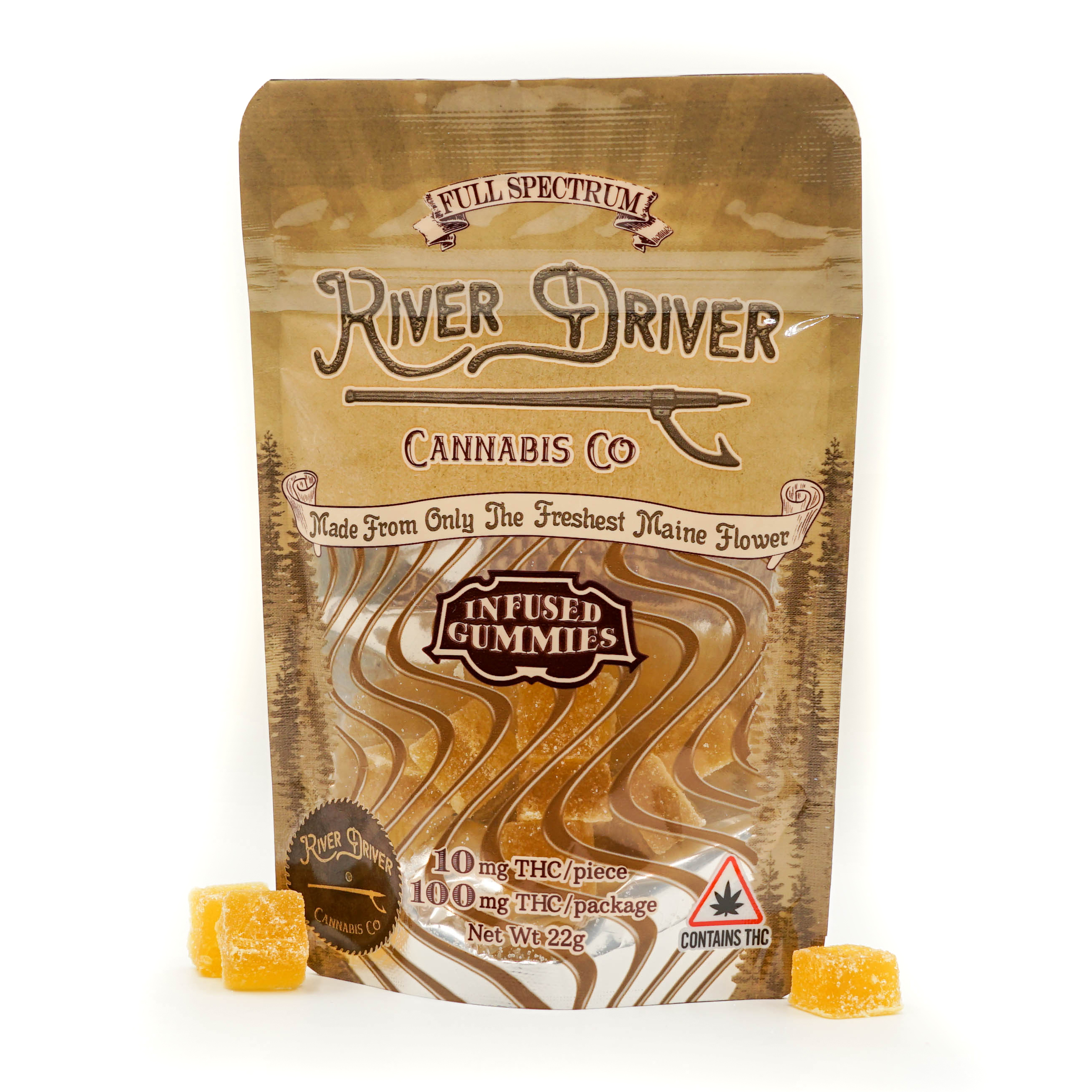 Photograph of product: Kiwi Strawberry au chocolat Rosin Gummy 10mg, 20pk
