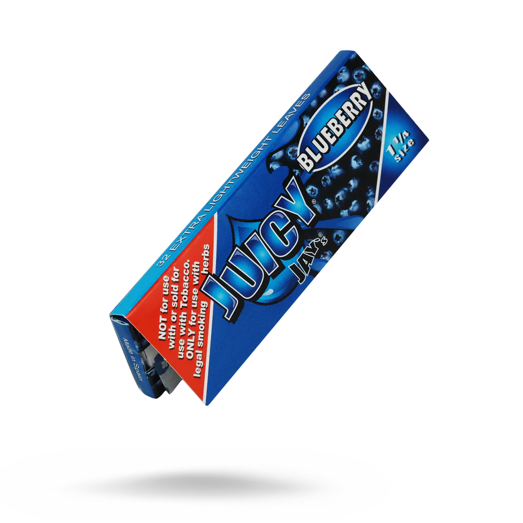 Photograph of product: Juicy Jay's - BLUEBERRY 1 1/4 ROLLING PAPERS - Paraphernalia