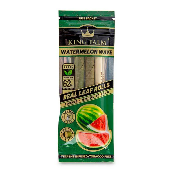 Photograph of product: KPL | King Palm Slim Rolls Watermelon Wave | 2 Pack