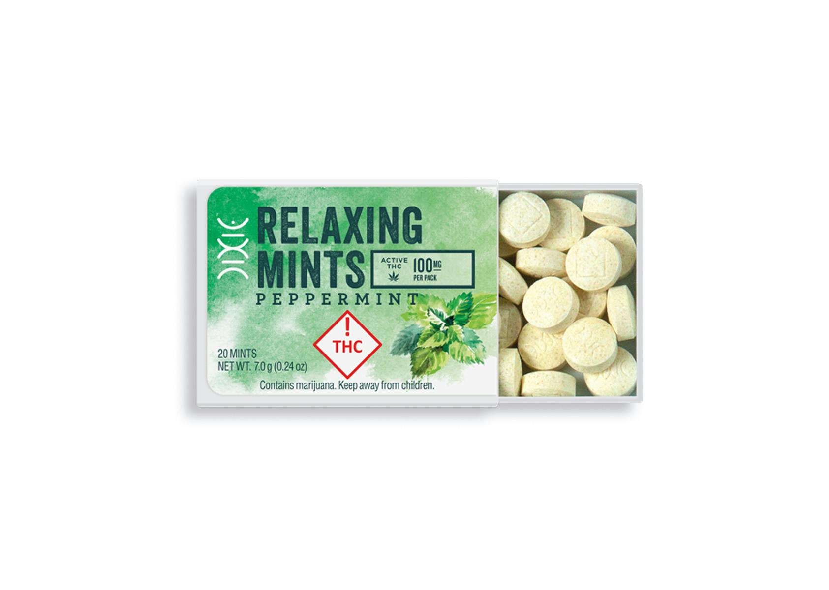 Photograph of product: Dixie | Relaxing Peppermint | Infused Edible Mints | 100mg