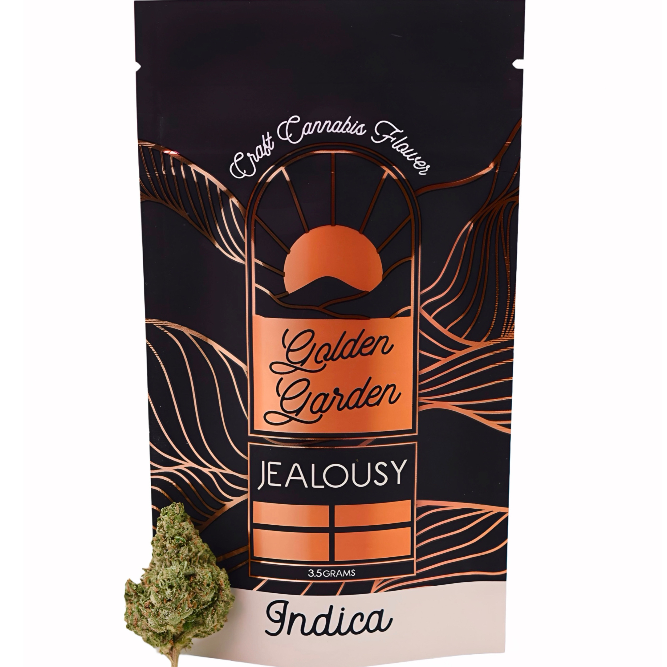 Photograph of product: Golden Garden | Flower | Jealousy | 3.5g