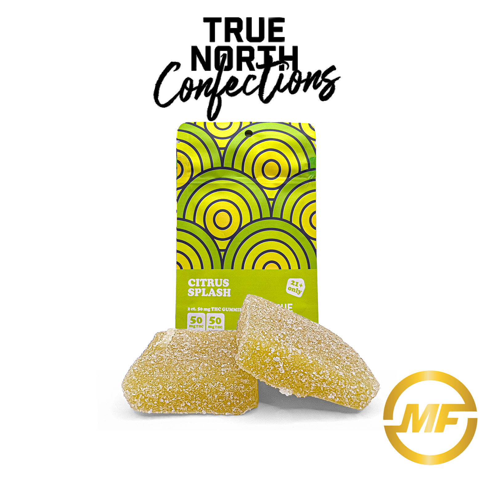 Photograph of product: True North | Lavender Lemon Vegan Gummies | 1:1 TH-oui/CBN | 100mg