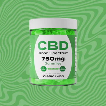 Photograph of product: Vlasic Labs | CBD Broad Spectrum | Gummies | Green Apple | 750mg