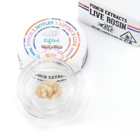 Photograph of product: Triangle Papaya Jelly Live Rosin Badder Tier 4