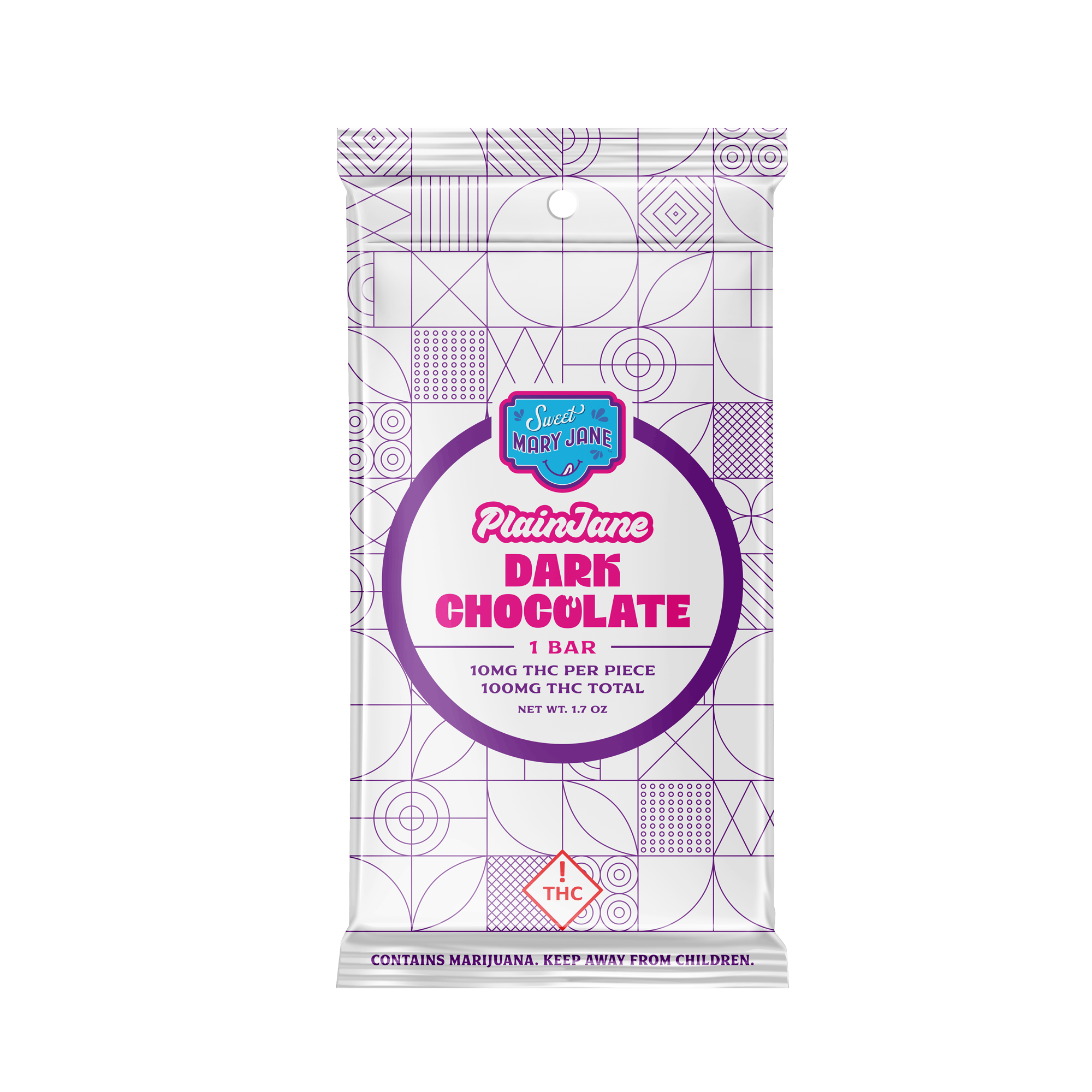 Photograph of product: SMJ | 100mg Chocolate Bar - Dark Chocolate