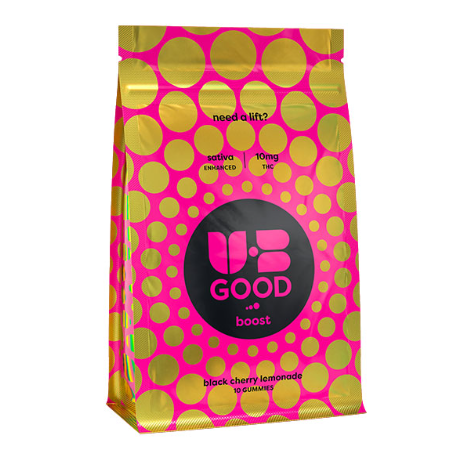 Photograph of product: UB GOOD | Black Cherry Lemonade Boost 10pc  | 110mg Gummies