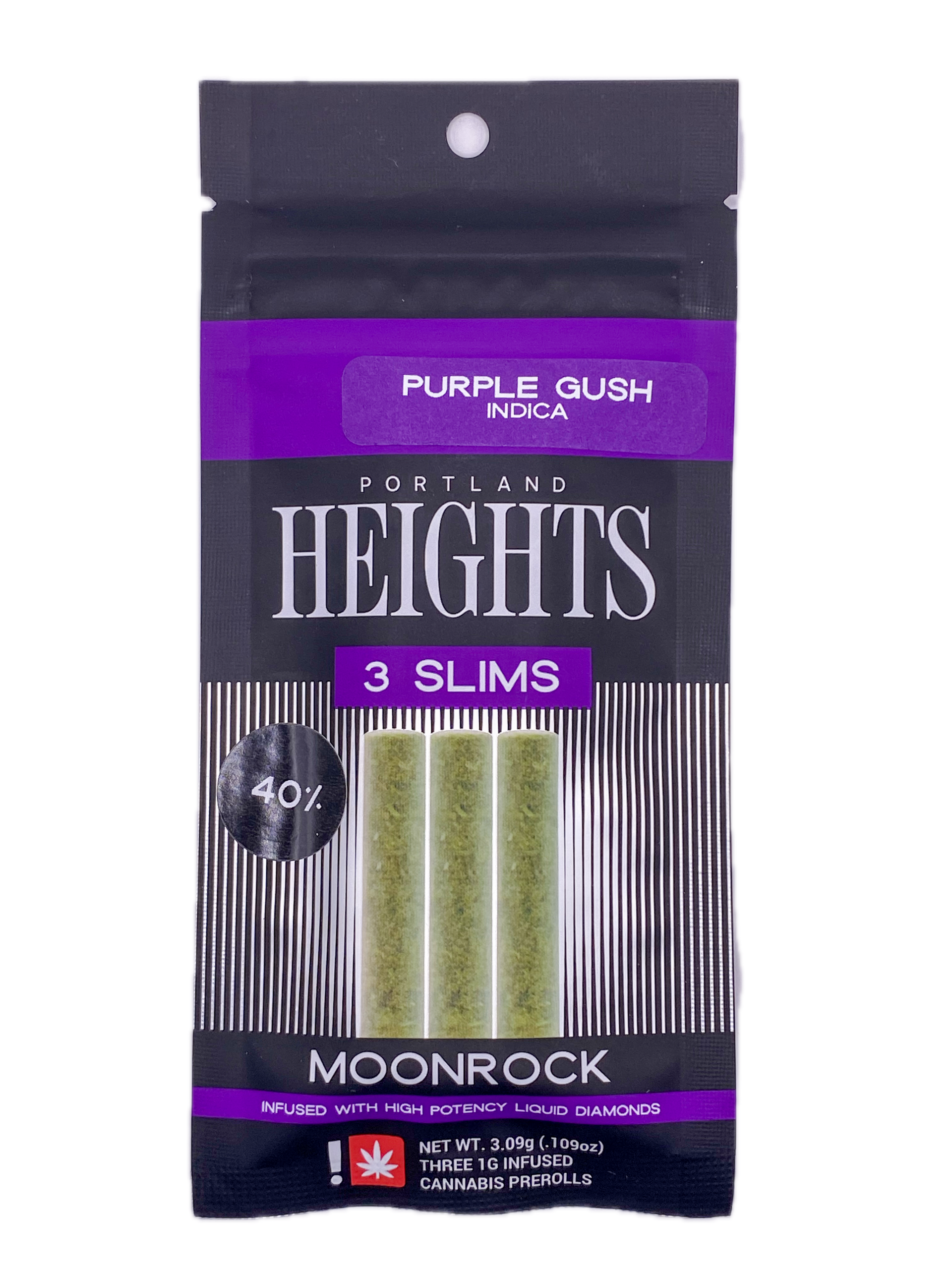 Photograph of product: PORTLAND HEIGHTS - MOONROCK - SLIMS - 3PK - Oui'd - PURPLE GUSH