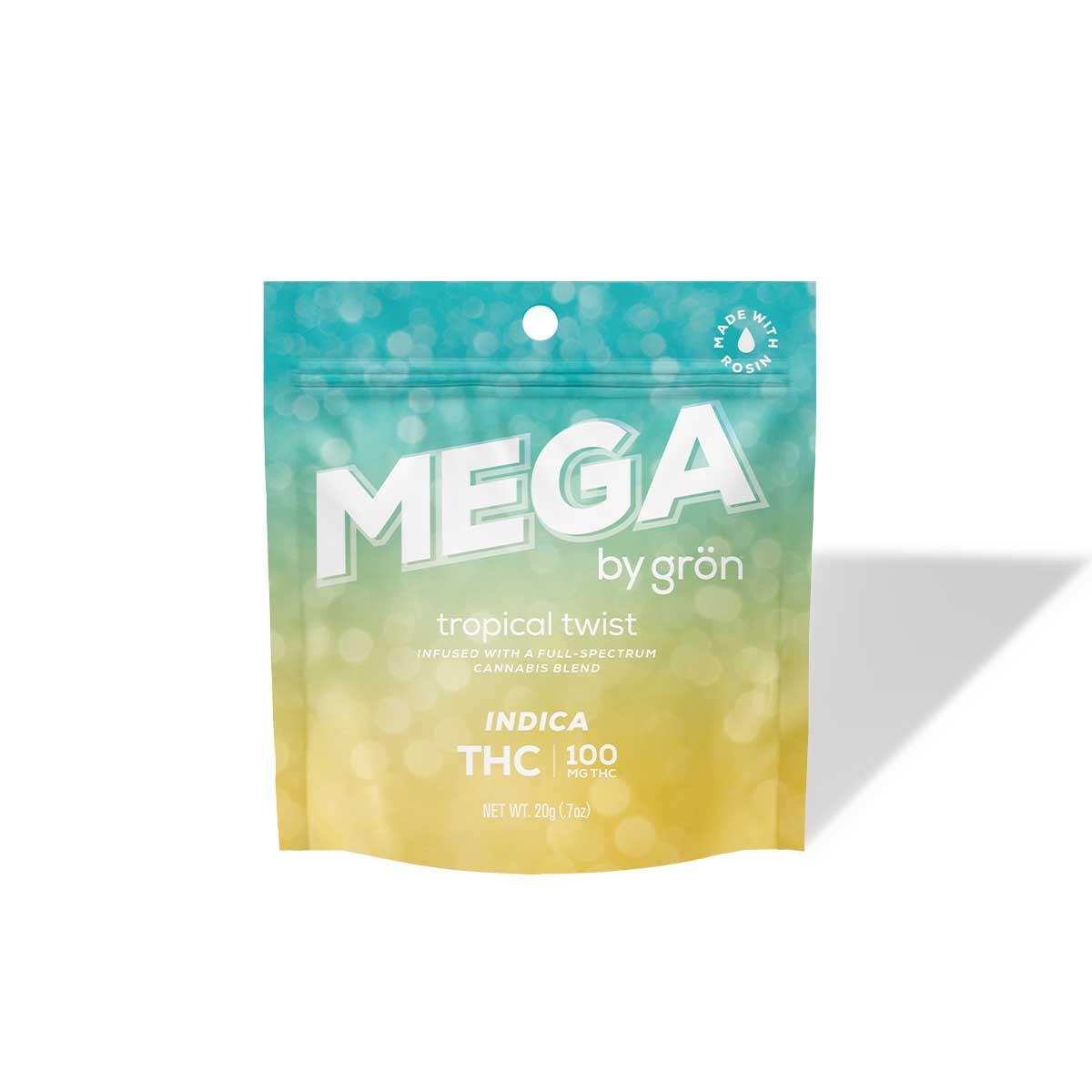 Photograph of product: Gummy | Gron Mega Pearl | Tropical Twist | 100mg *[Dime Store Deal]