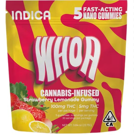 Photograph of product: WHOA Strawberry Lemonade Oui'd Gummies 100mg