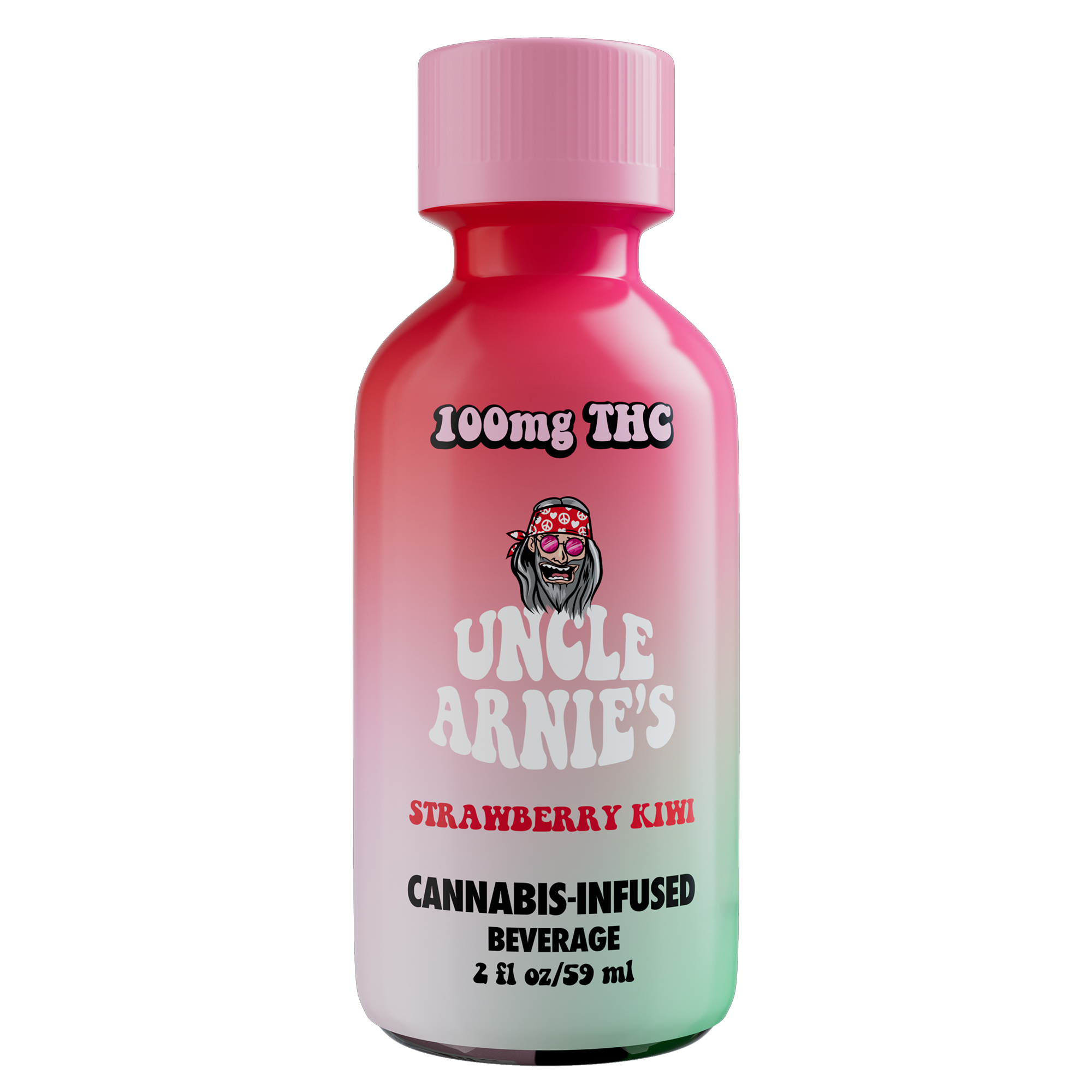 Photograph of product: Uncle Arnies - Strawberry Kiwi 2oz Shot (Hybrid) Drink 100mg