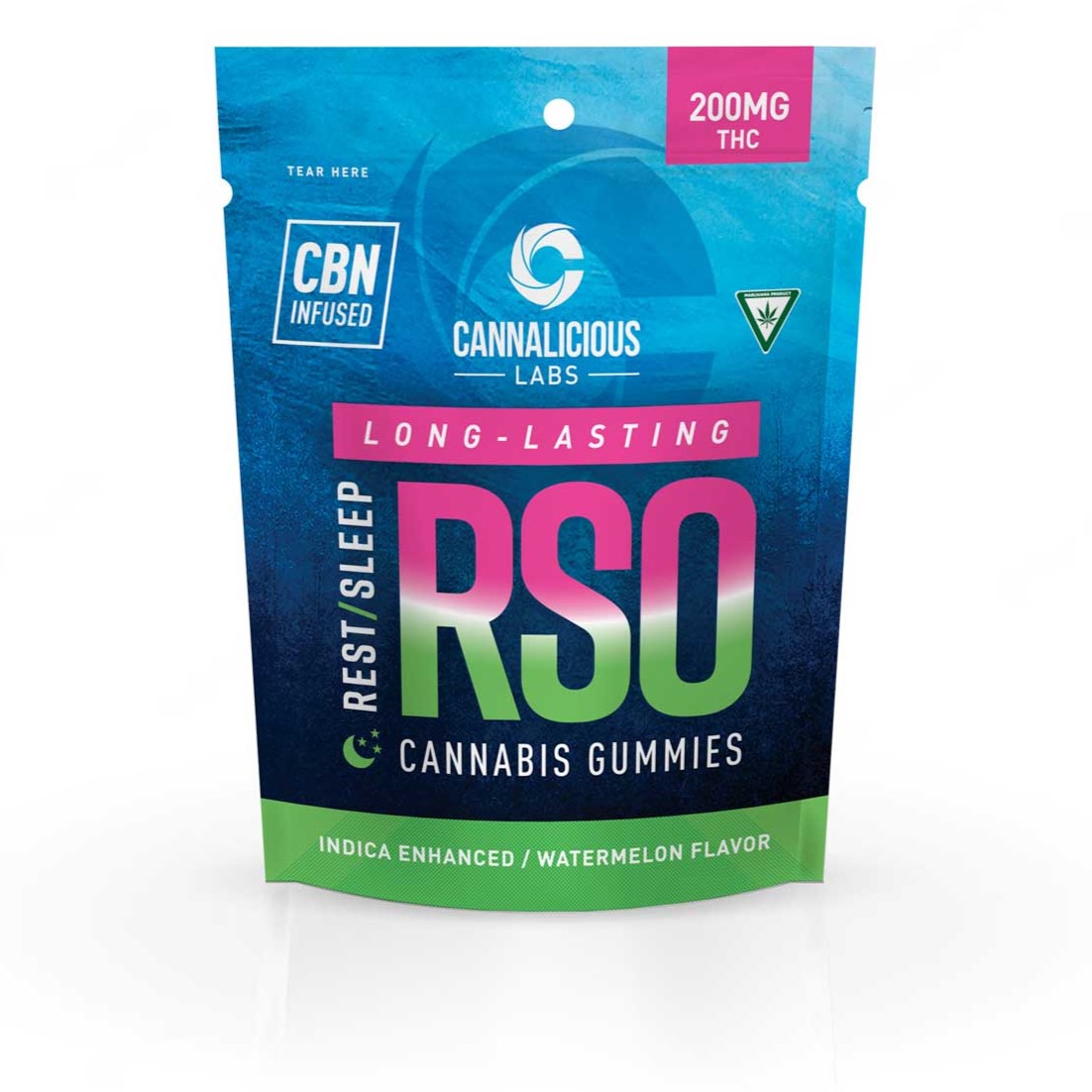 Photograph of product: Cannalicious Watermelon Oui'd RSO Gummies | 200mg