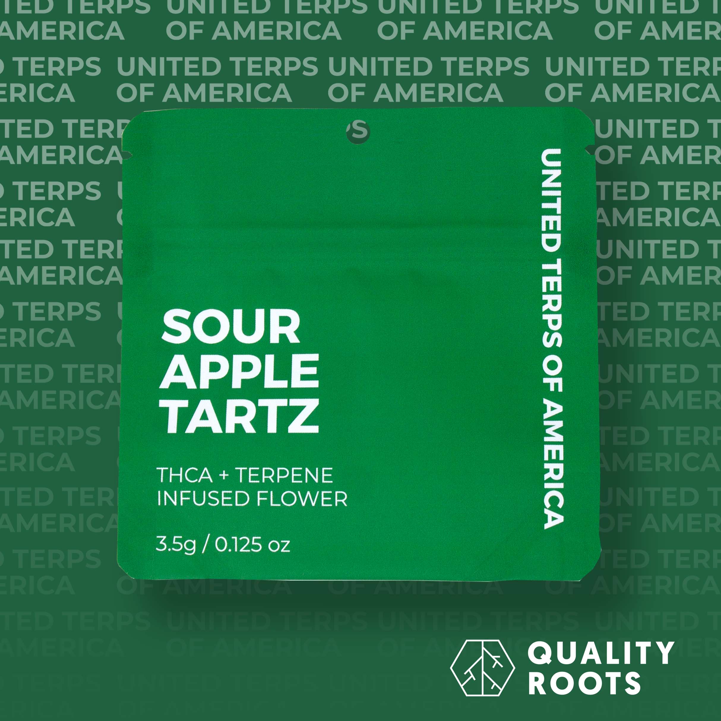 Photograph of product: United Terps of America - Sour Apple Tartz Infused Flower 3.5g