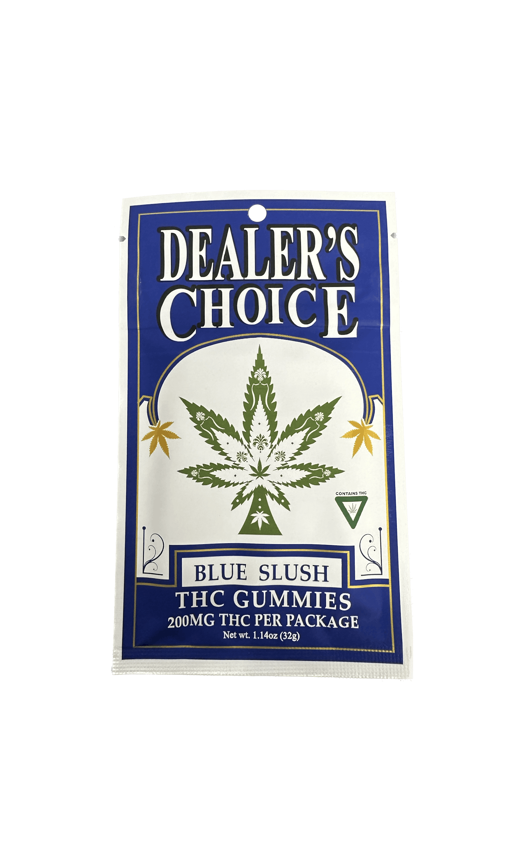 Photograph of Product: Dealer's Choice | Blue Slush | Infused Gummies | 200mg | Hybrid