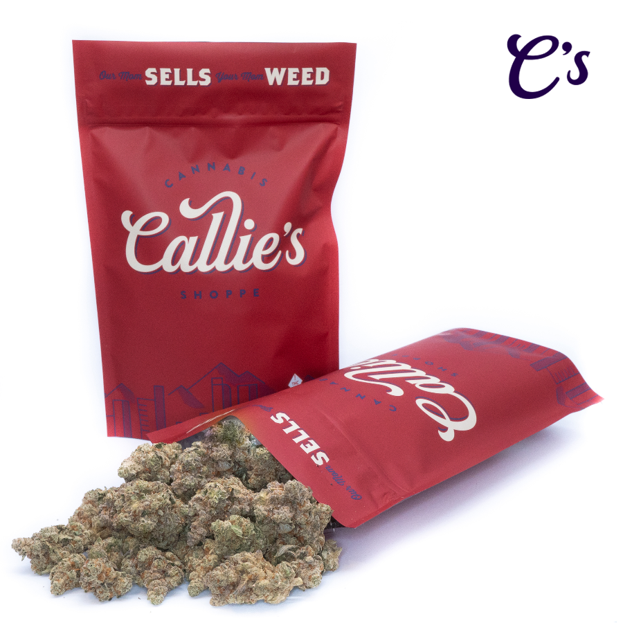Photograph of product: | $79 Pre-Pack Oz | Strawberry Slush | Oui'd | Bud - 28g