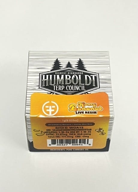 Photograph of product: Humboldt Terp Council 1g Honey Bananas Live Resin