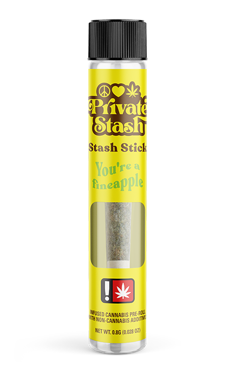 Photograph of product: Private Stash - STASH STICKS - YOU'RE A FINEAPPLE - Infused PreRoll Pack - (2.5g) - H