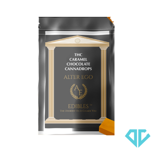 Photograph of product: Alter Ego Salted Caramel Chocolate Cannadrops 200mg