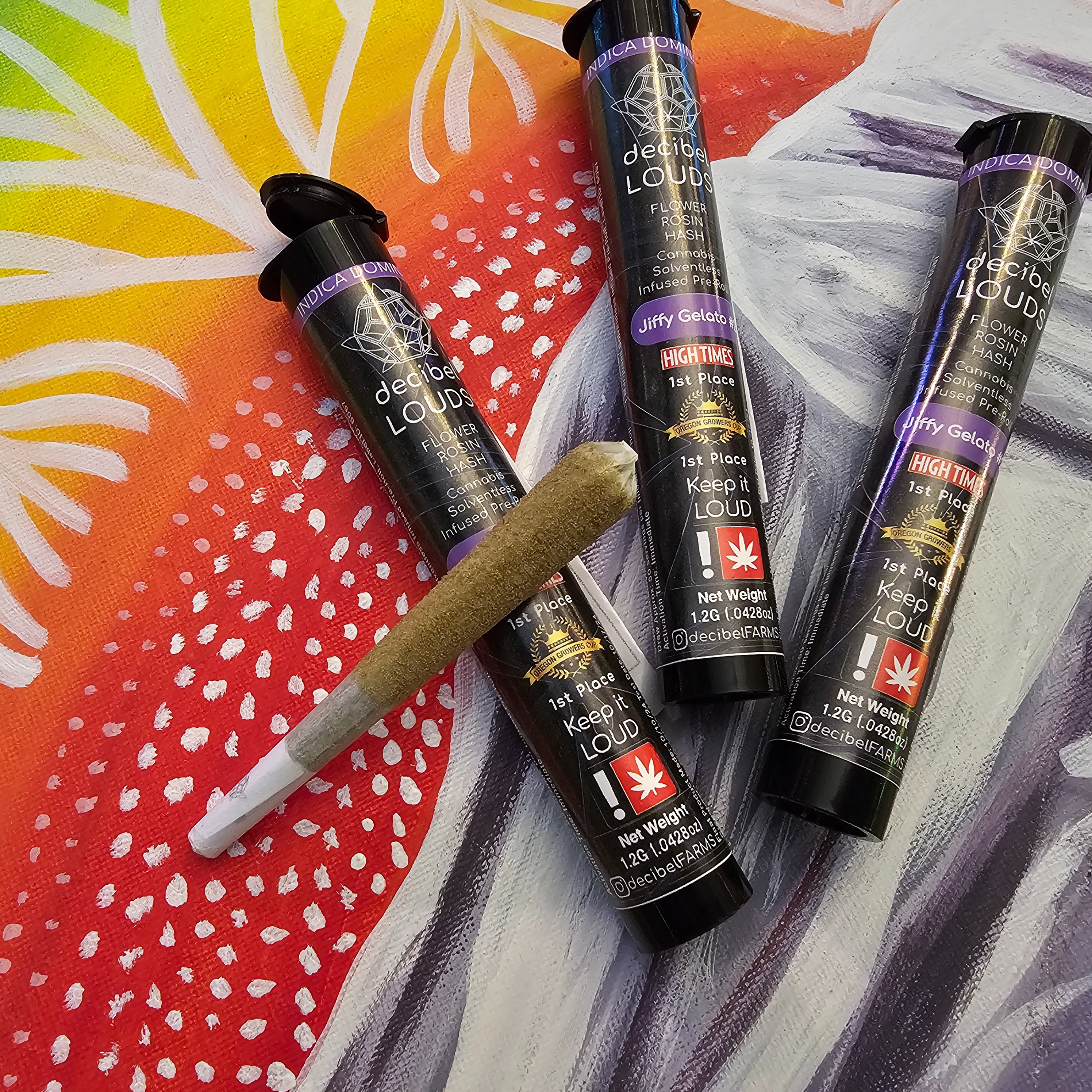 Photograph of product: Decibel 1.2g Apricot Smacks Oui'd Hybrid Infused