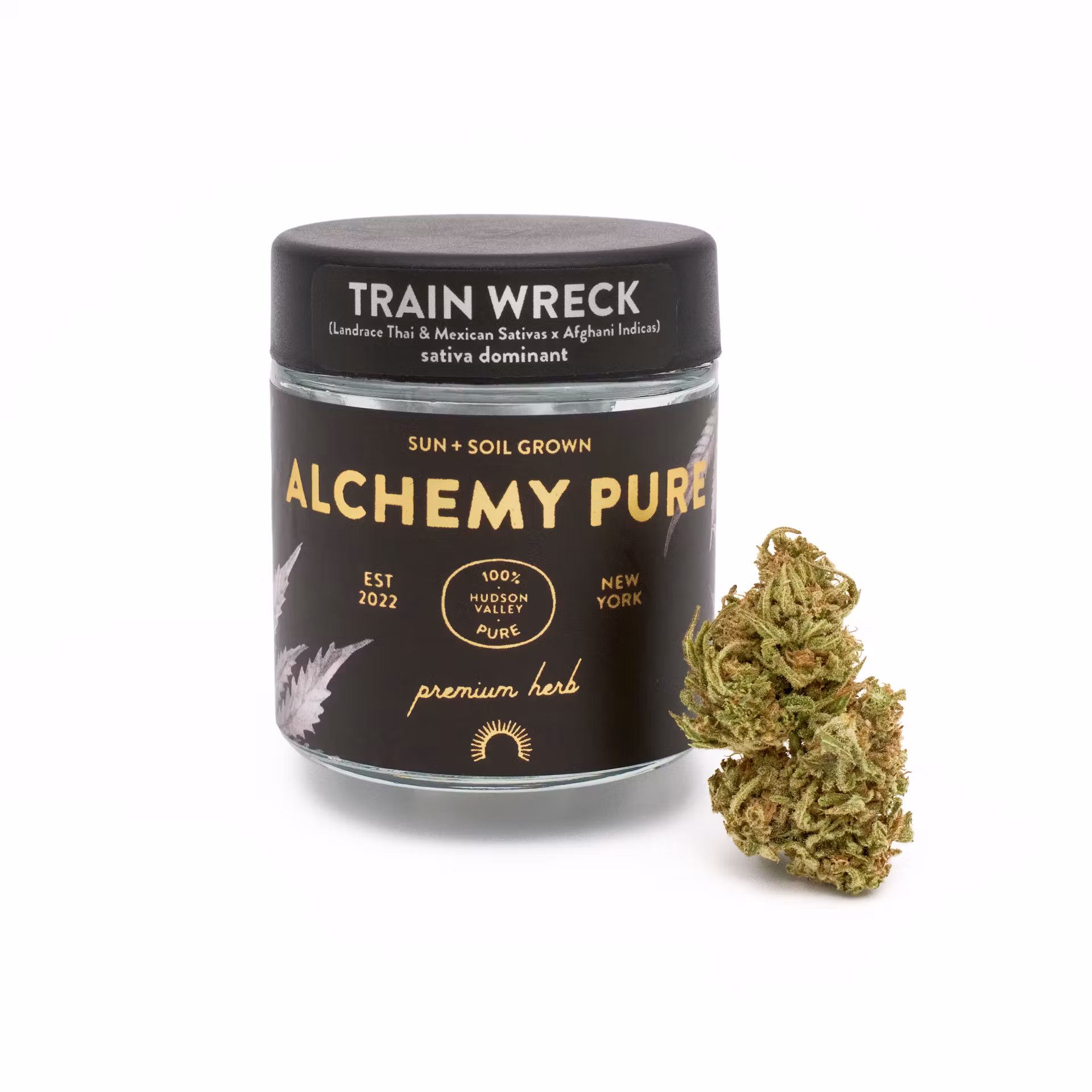Photograph of product: Alchemy Pure | Trainwreck Premium Flower 3.5g | Oui'd