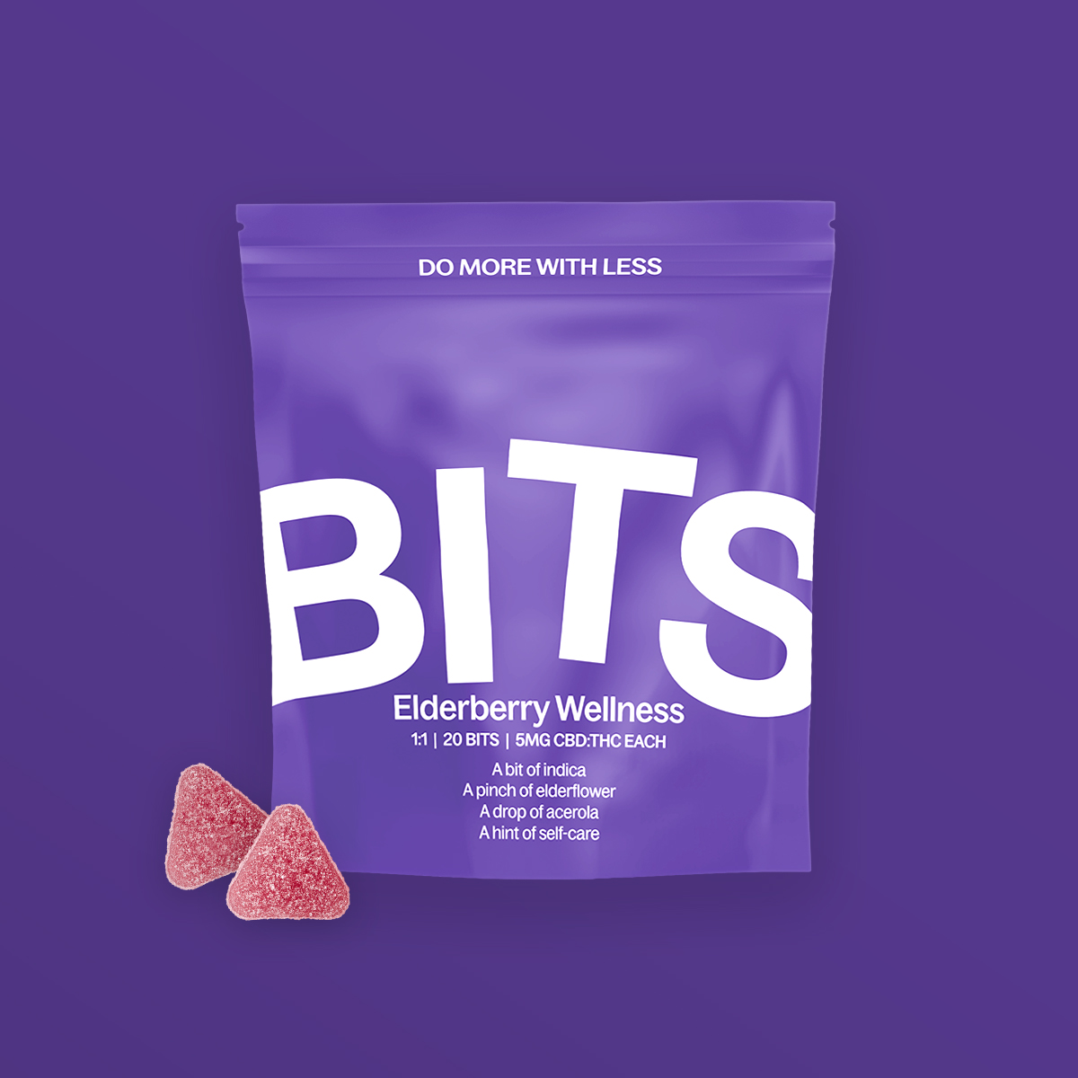 Photograph of product: Elderberry Wellness 5:5 (TH-oui:CBD) Gummies - 100mg