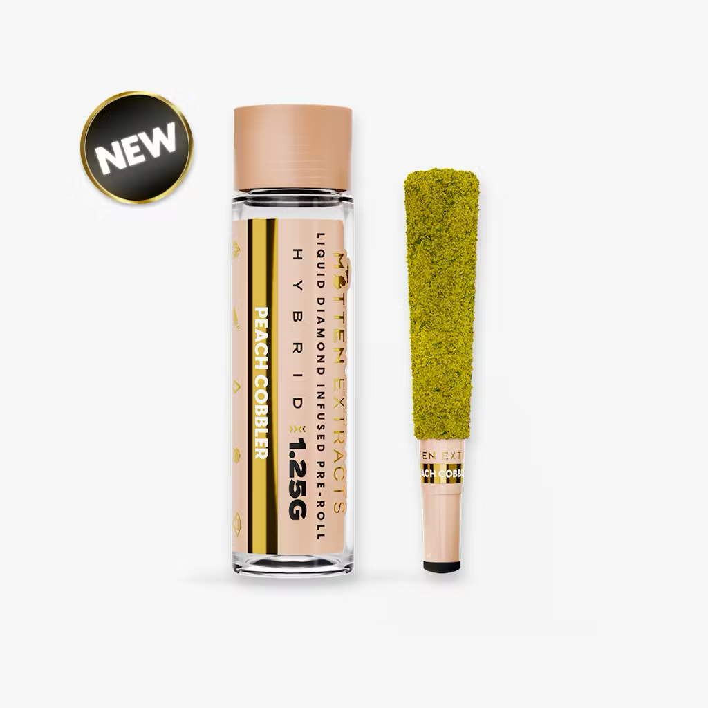 Photograph of product: Peach Cobbler 1.25g Infused Preroll by Mitten Extracts