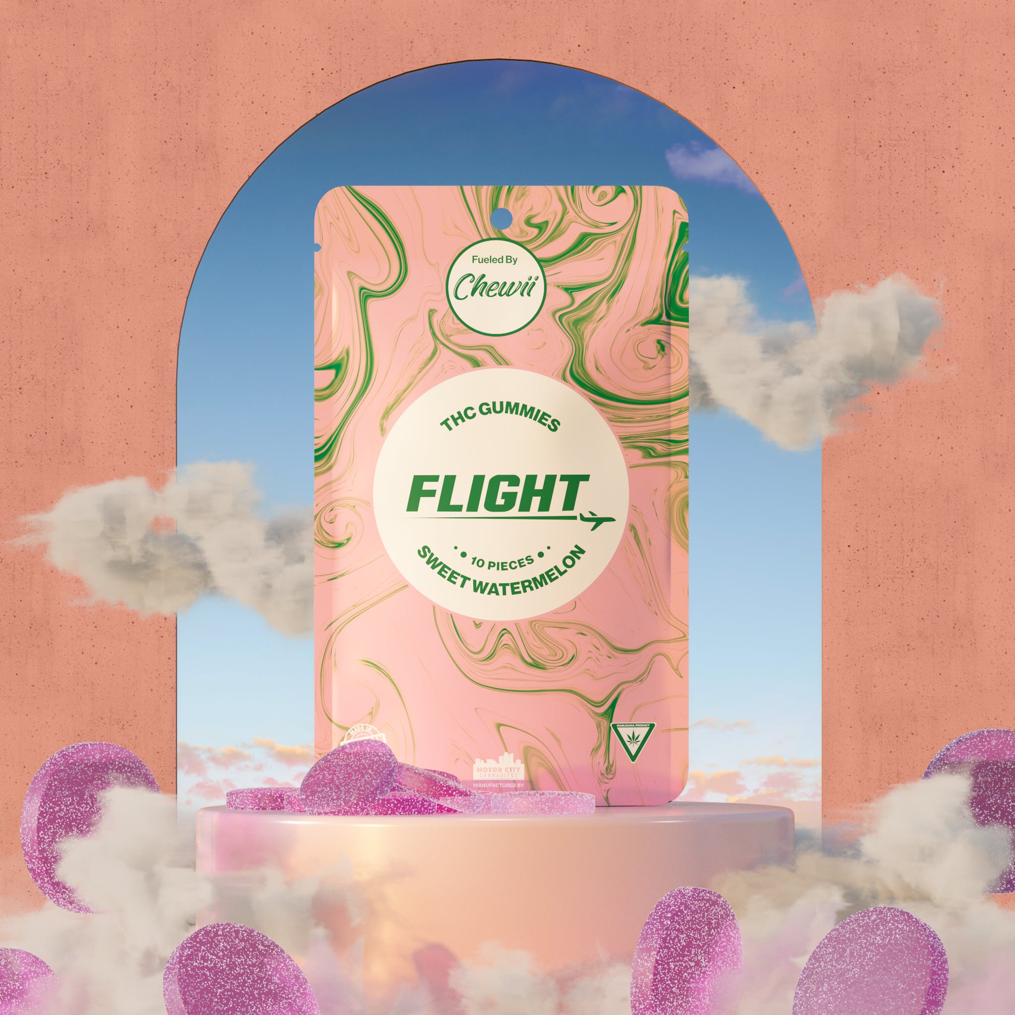 Photograph of product: Flight | Sweet Watermelon | 200mg | Gummies
