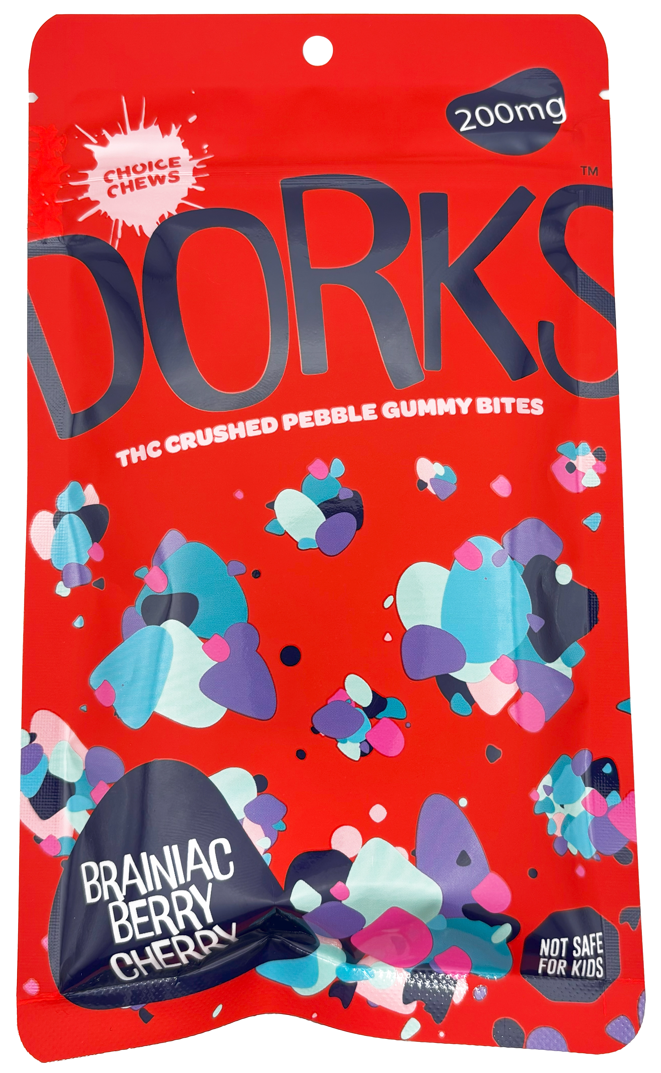 Photograph of product: Choice Dorks | Brainiac Berry Cherry | Gummy Sugar Cluster Edible | 200mg TH-oui