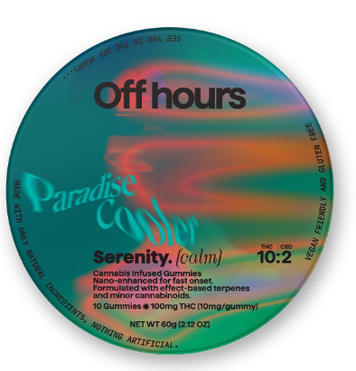 Photograph of product: Off Hours | Serenity | 100mg | 10ct