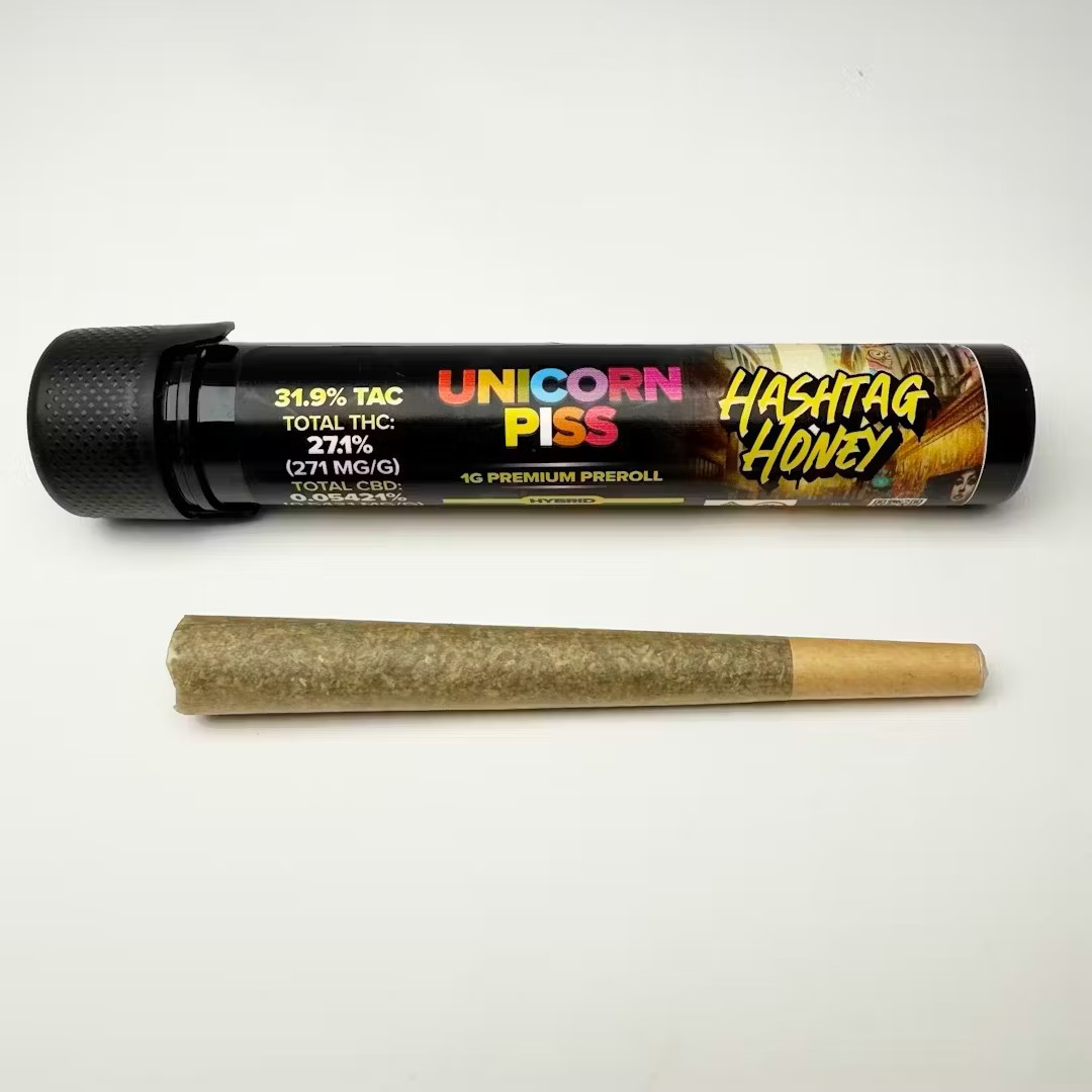 Photograph of product: au chocolattag Honey | Unicorn Piss | 1g Pre-roll | (H)
