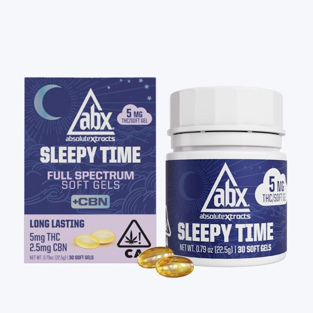 Photograph of product: 5mg Sleepy Time Soft Gel Capsules with CBN (30 Pack) - 