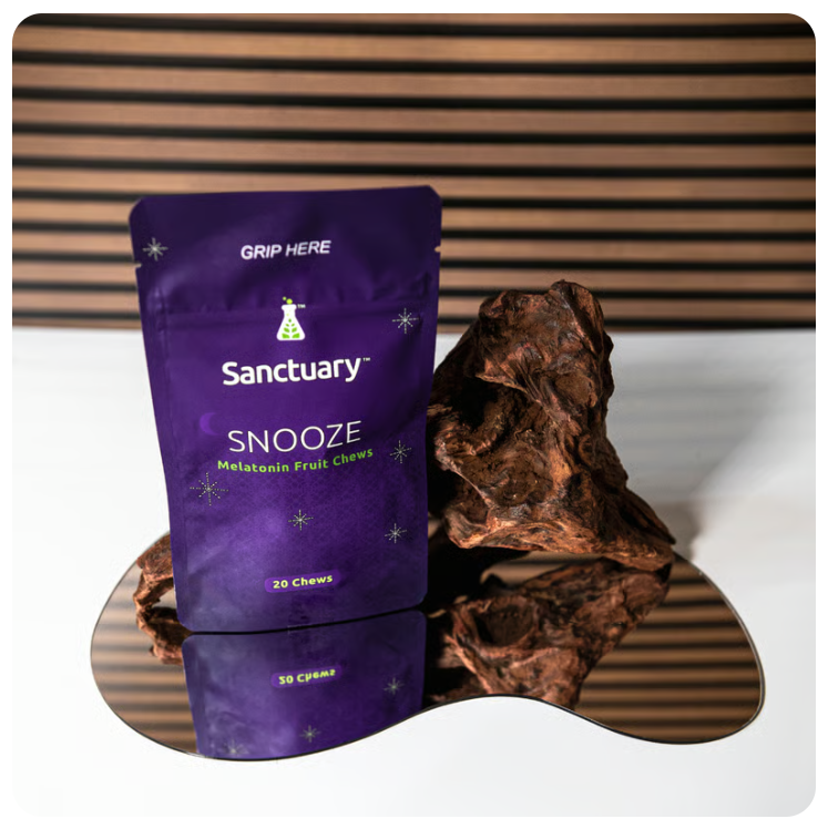 Photograph of product: Snooze Mixed Berry Fruit Chews 5mg 20pc