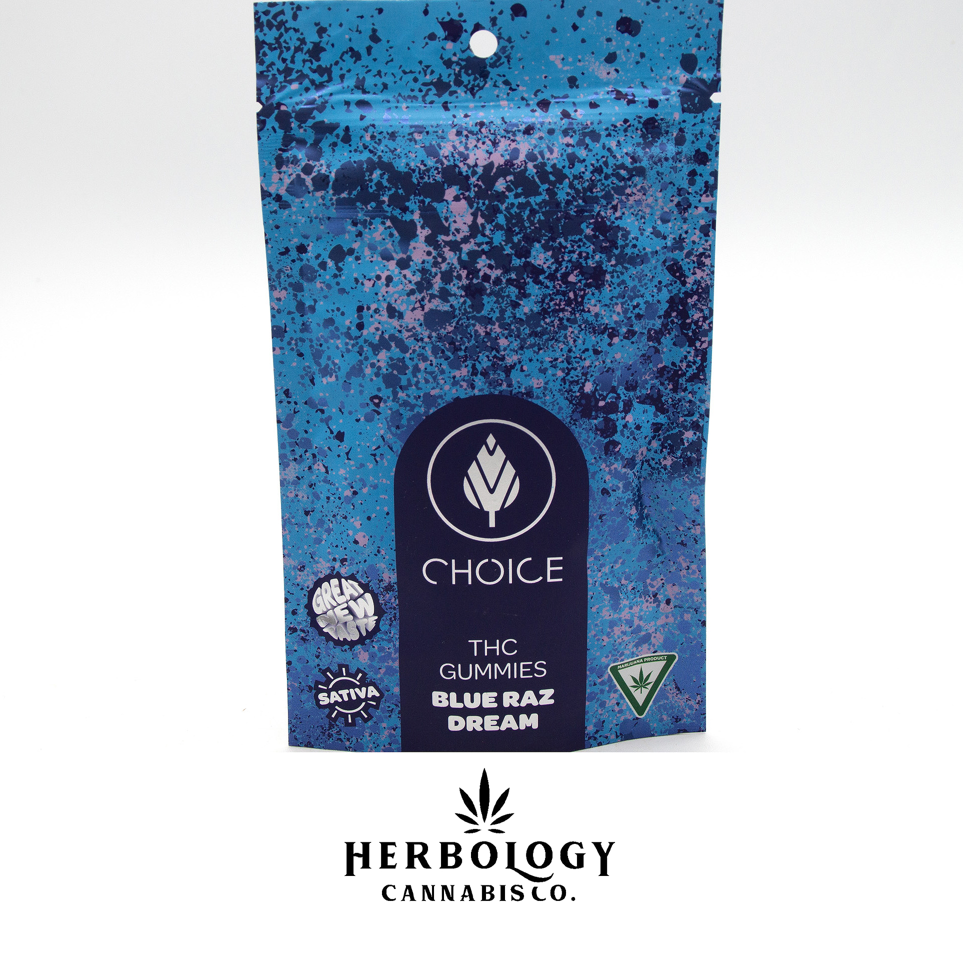 Photograph of product: Choice Chews | Gummy | Blue Raz Dream | 200mg