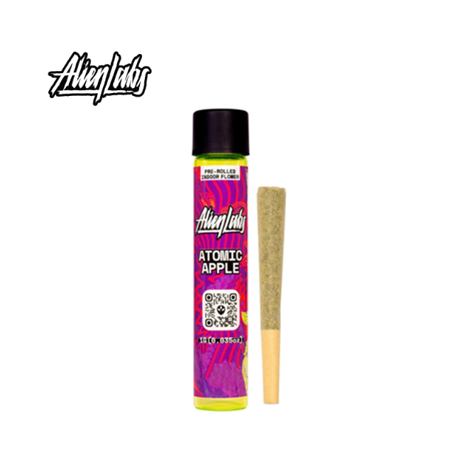Photograph of product: ATOMIC APPLE 1G INDOOR PREROLL