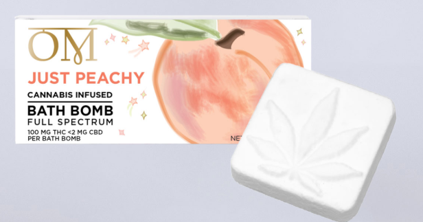 Photograph of product: OM Living - Just Peachy - Bath Bomb - 100mg