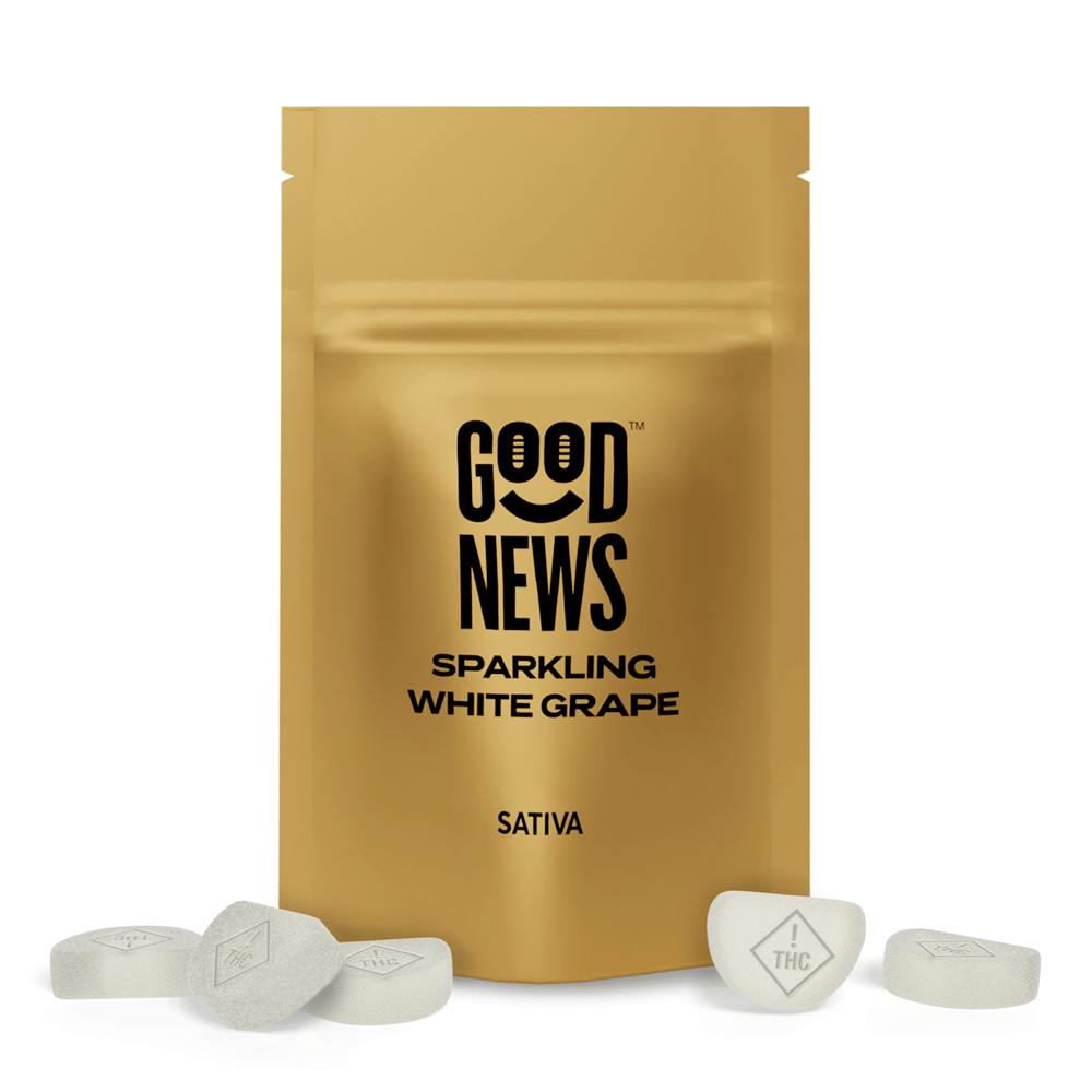 Photograph of product: Sparkling White Grape 1:1 TH-oui: Caffeine Gummies | 10 Pack