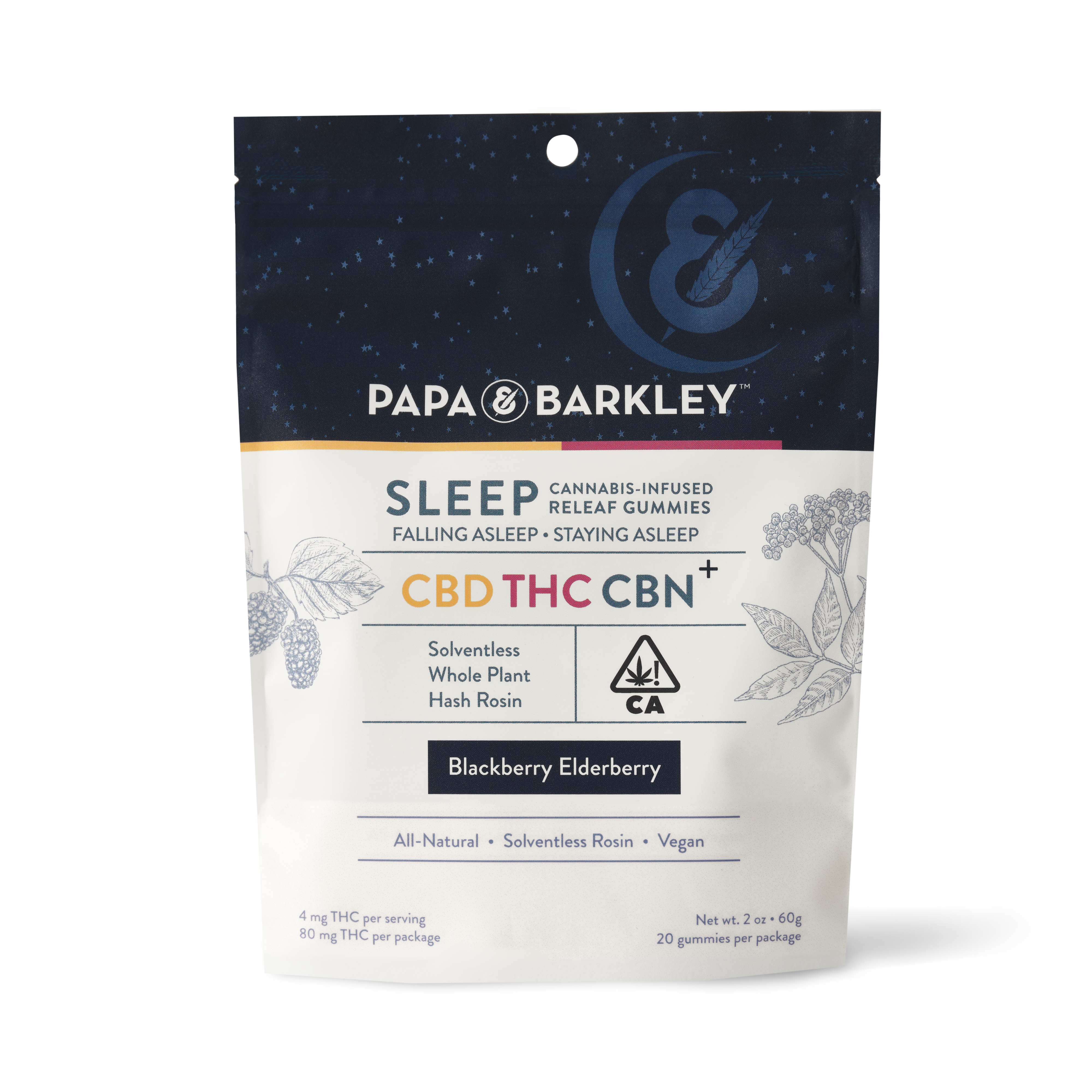 Photograph of product: Papa & Barkley Sleep Blackberry Elderberry Gummies, CBD:TH-oui:CBN