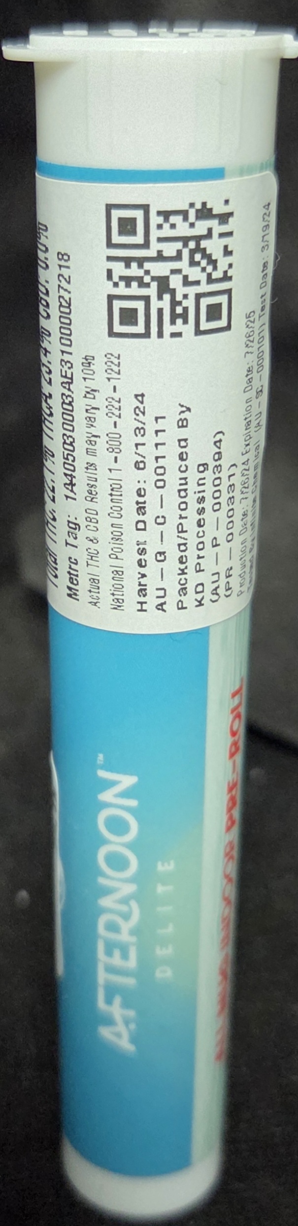Photograph of product: Afternoon Delite -  Candy Fumez - PreRoll