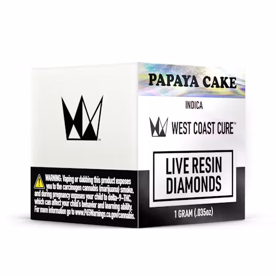 Photograph of product: Papaya Cake Live Resin Diamonds [I]