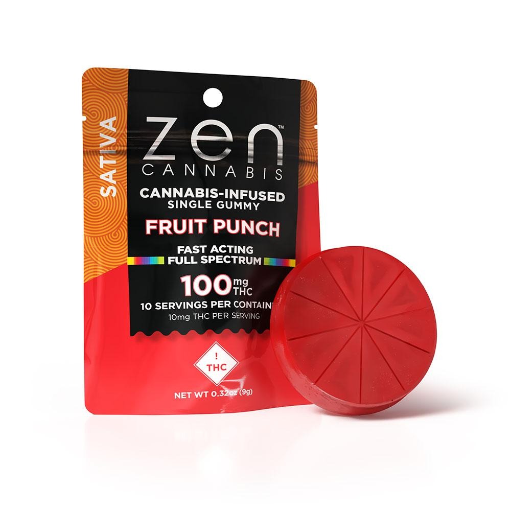 Photograph of product: Fruit Punch Oui'd Single Gummy 100mg