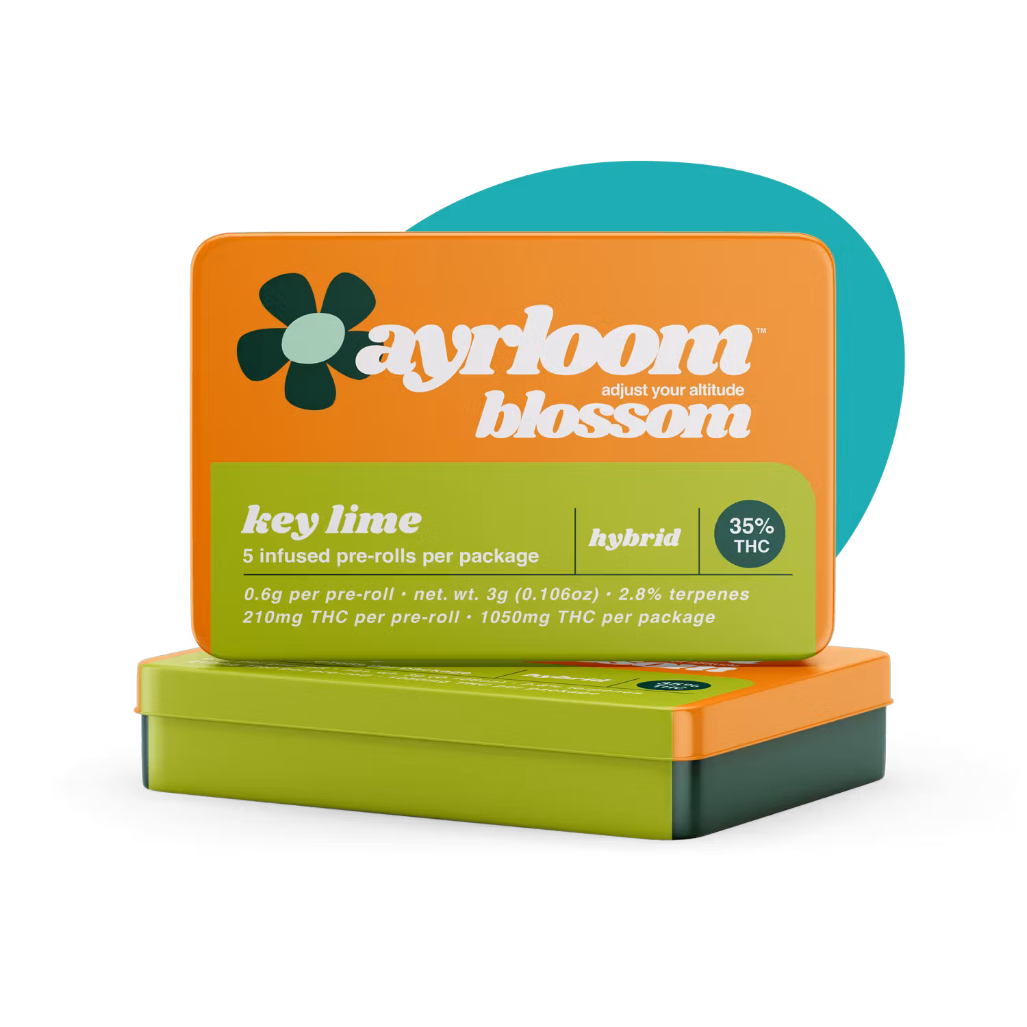 Photograph of Product: Ayrloom AU | Key Lime | 5 Pack Infused Pre-Rolls I 3g  I Hybrid