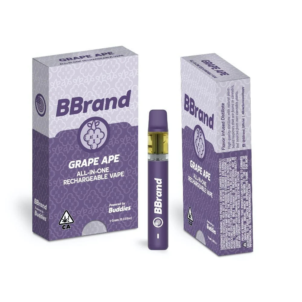 Photograph of product: BBrand | GRAPE Disposable Distillate Cartridge