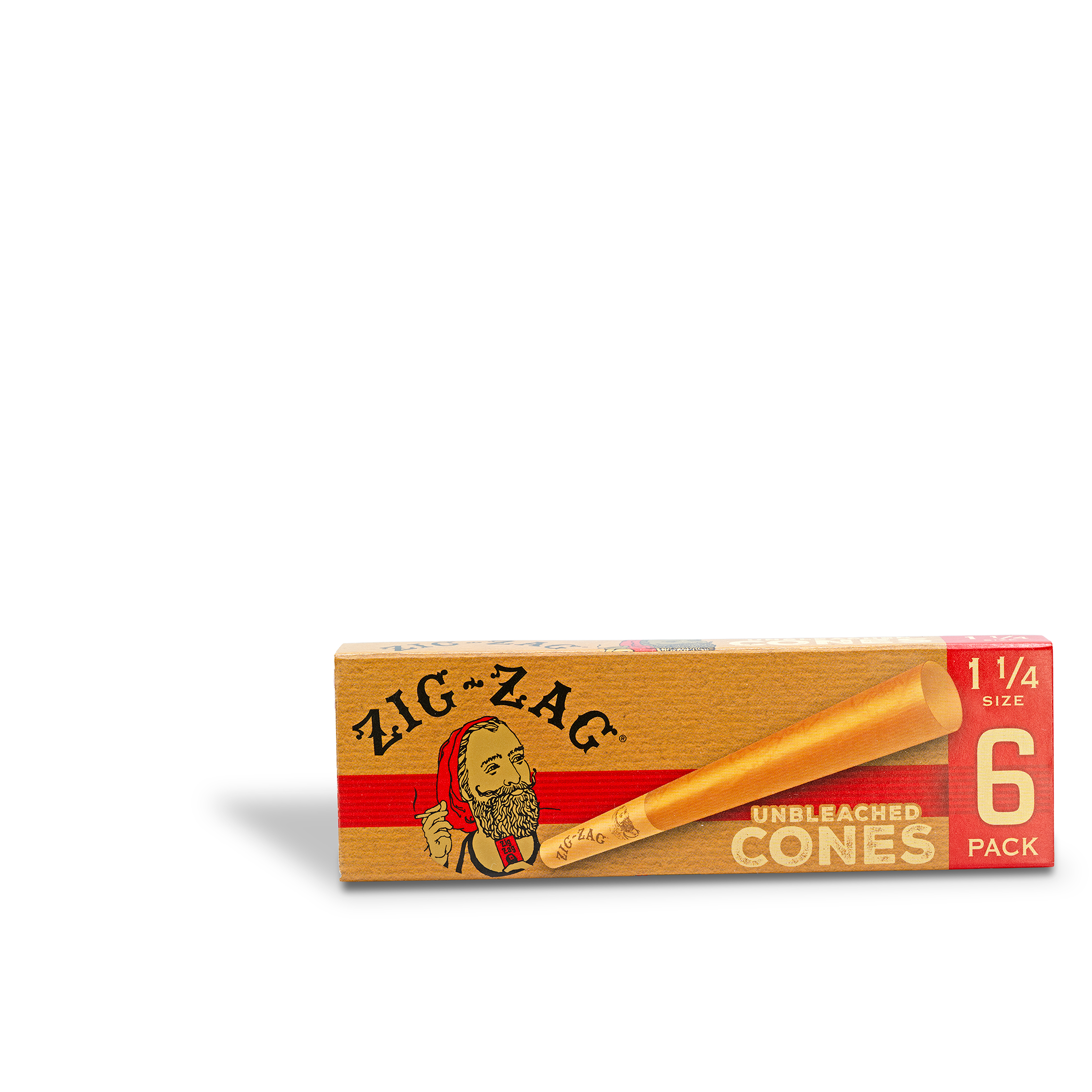 Photograph of product: Zig Zag - 1 1/4" Unbleached Cones 6pk