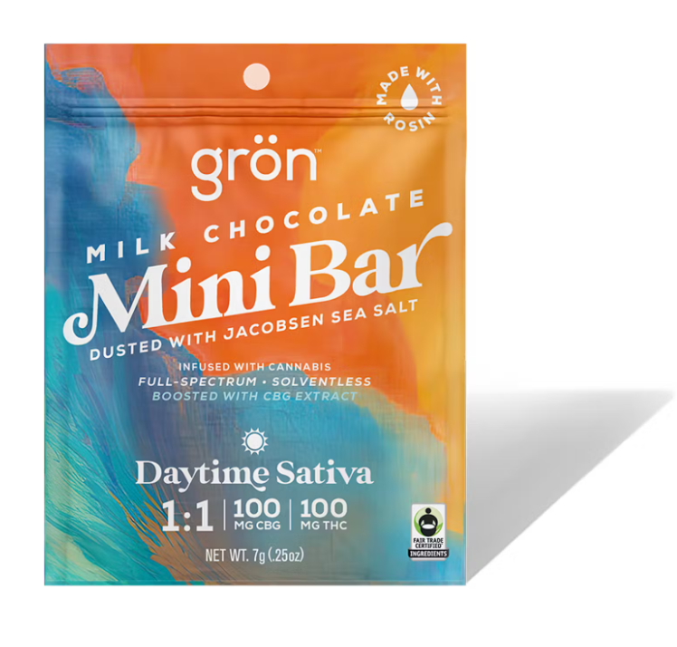 Photograph of product: Dark Chocolate - Grn - 100mg Dark Chocolate Mini Bar