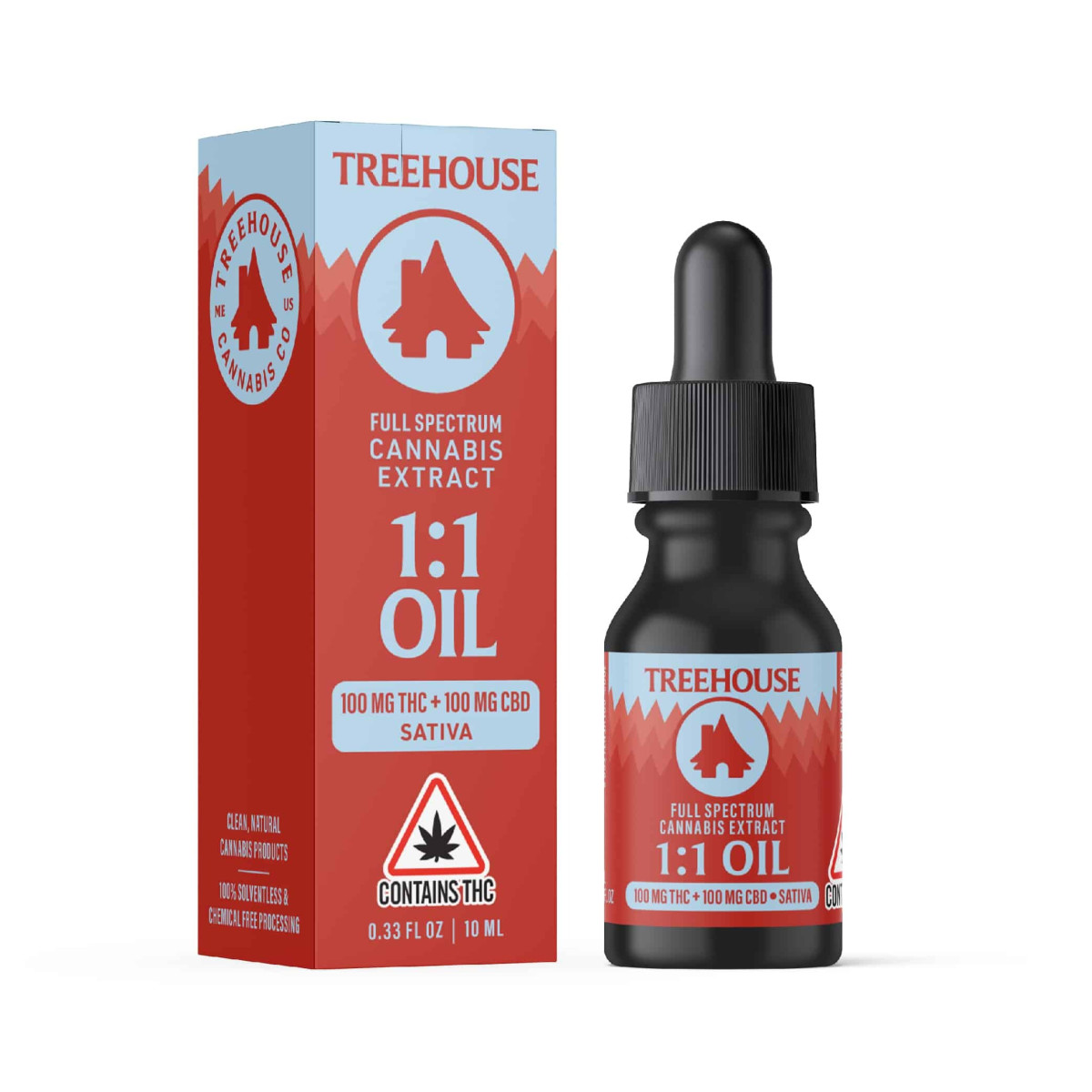 Photograph of product: 1:1 TH-oui:CBD Oil Tincture - Oui'd - 100mg - Treehouse Oui'd (AU)
