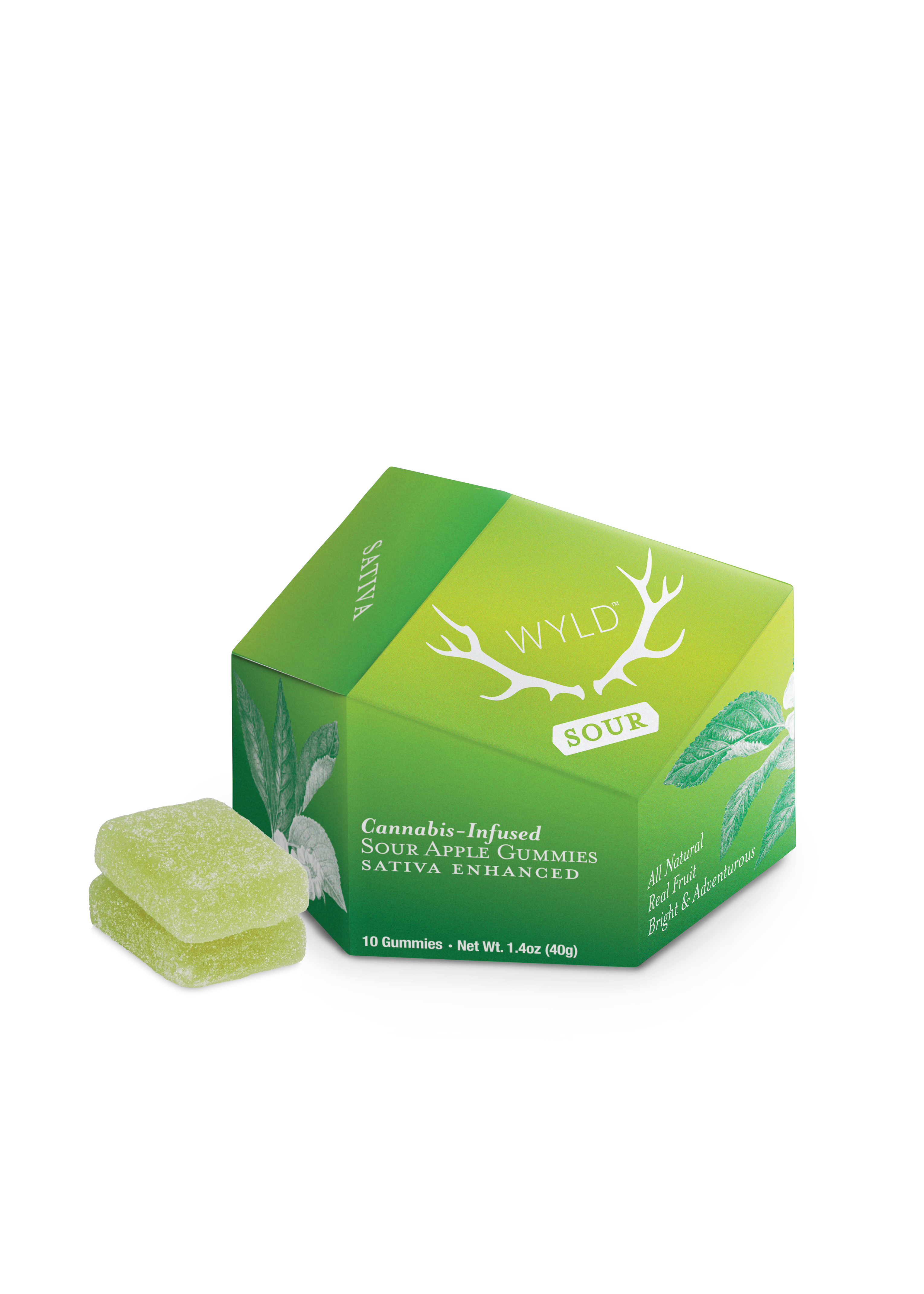Photograph of product: Wyld - Gummies Sour Apple Oui'd - 100mg