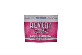 Photograph of product: Revert 14g (0.5oz) Bag Infused Preground Sour Amnesia- Oui'd 31.3% TH-oui